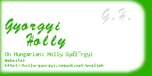 gyorgyi holly business card